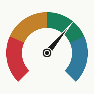 Credit Score gauge icon.
