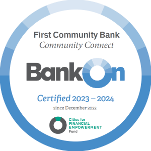 First Community 2023 BankOn Certification for Community Connect.