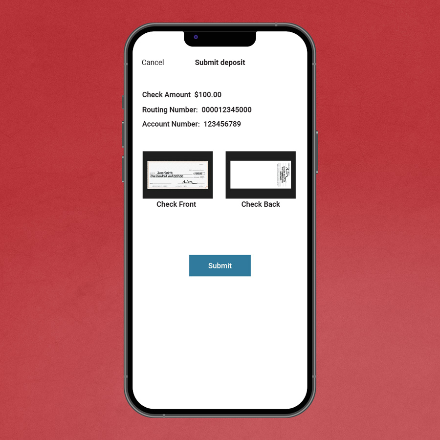 Mobile Deposit graphic.