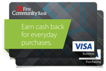 First Community Bank Business Credit Card image.